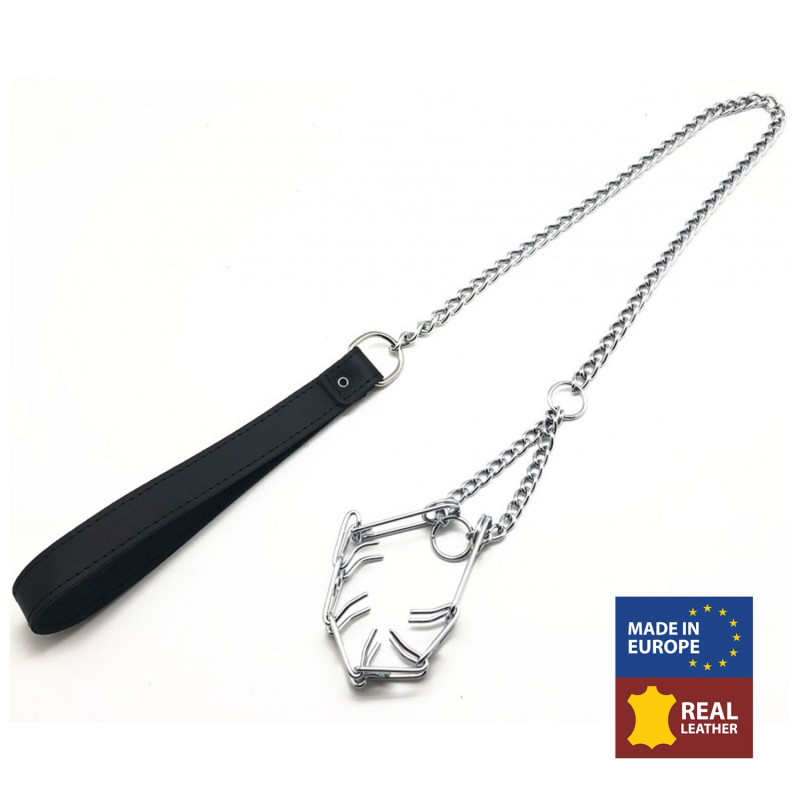 The Red Laisse avec collier étrangleur pour pénis